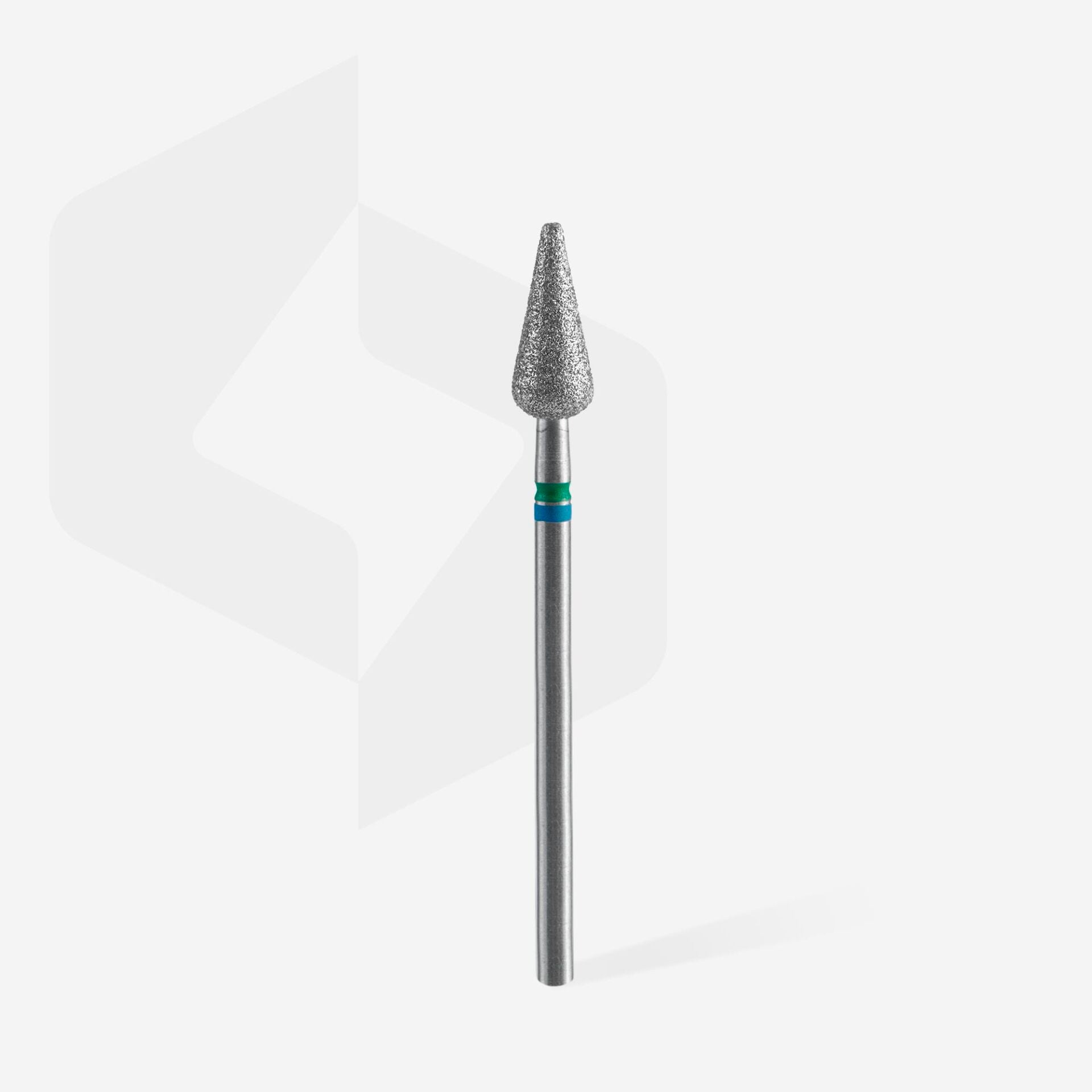 FA100BG050/12 DUO elmas freze armut keskin mavi-yeşil EXPERT çap 5 mm / çalışma kısmı 12 mm.