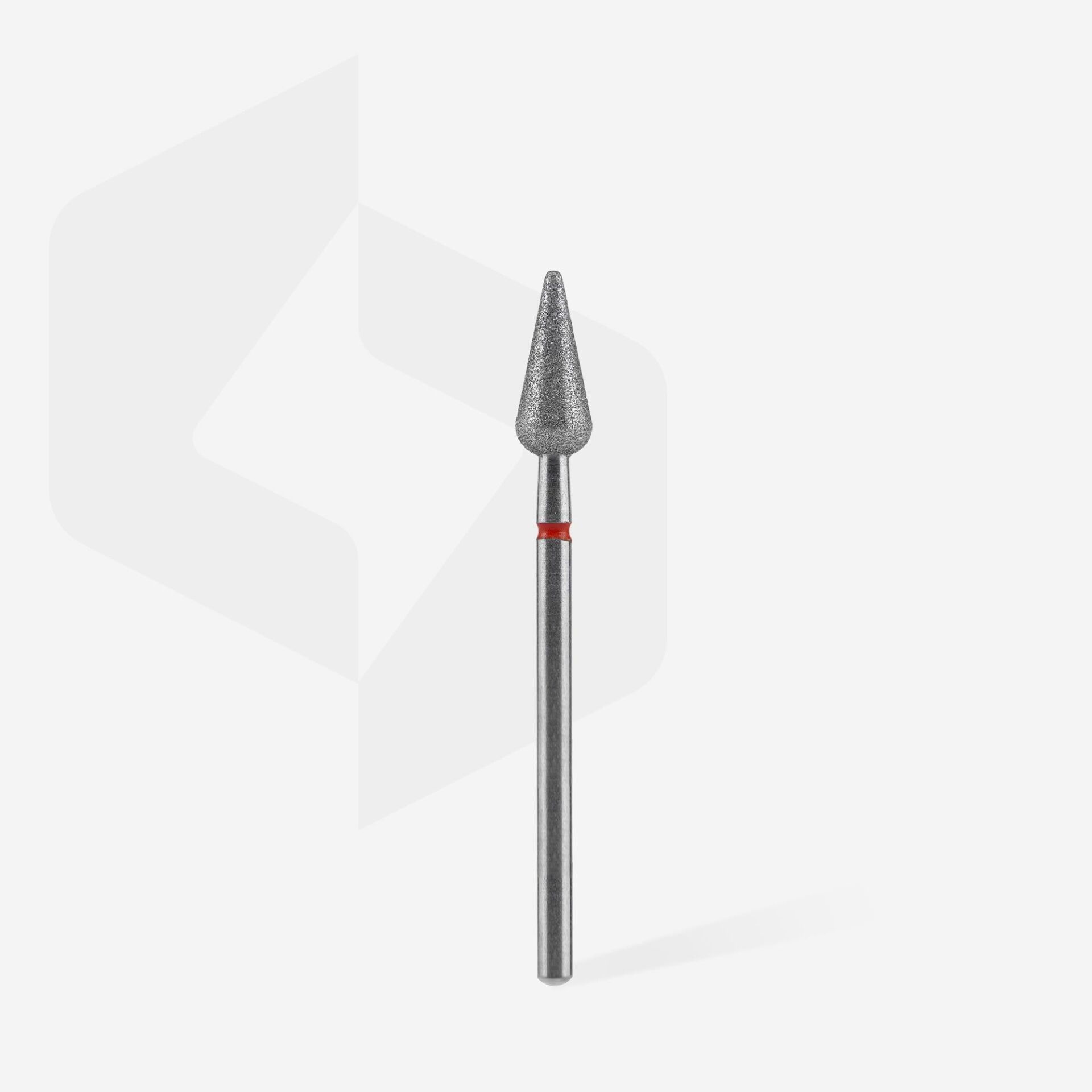 FA100R050/12 ELMAS ARMUT SİVRİ FREZE EXPERT ,KIRMIZI, ÇAP 5 MM, ÇALIŞMA KISMI 12 MM
