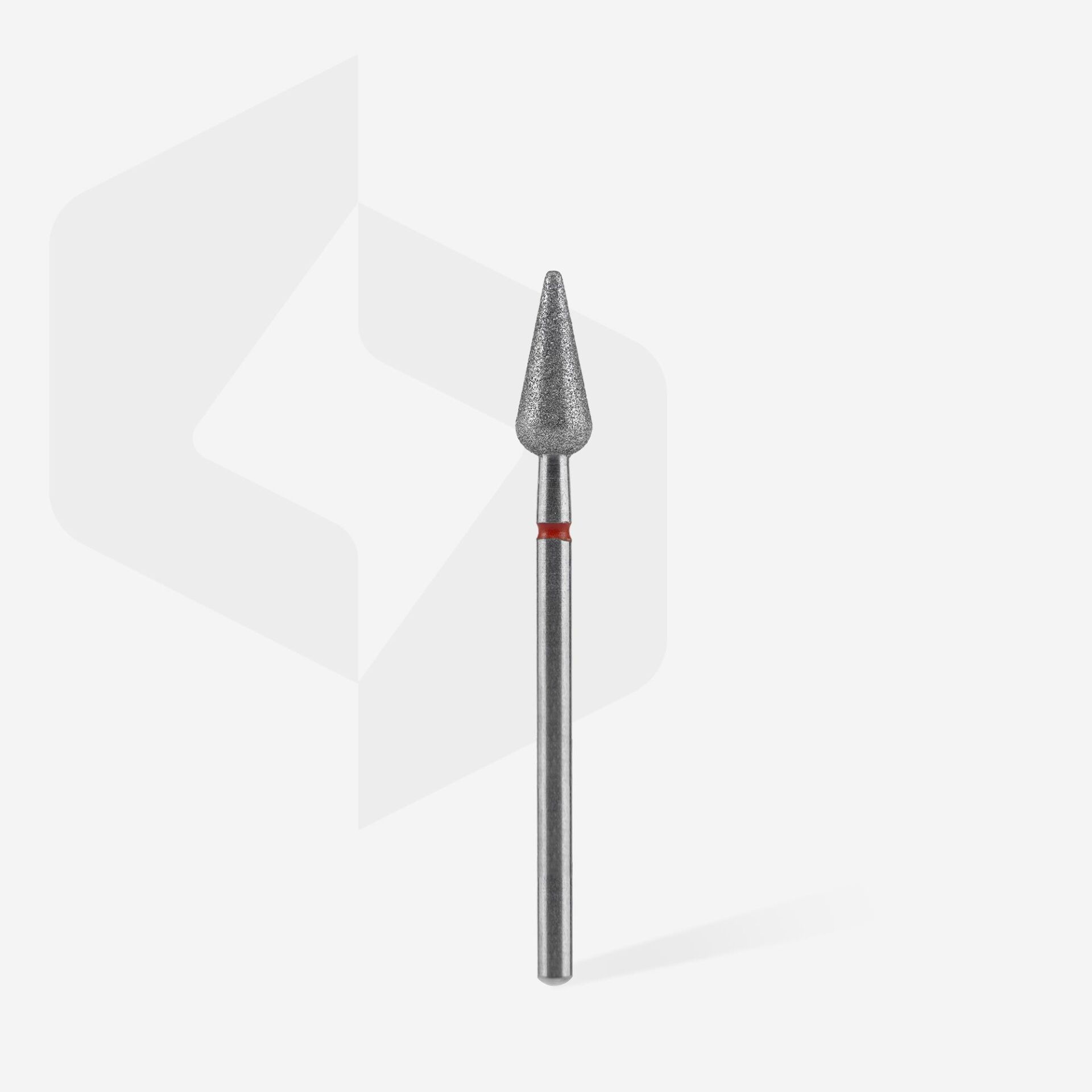 FA100R050/12 ELMAS ARMUT SİVRİ FREZE EXPERT ,KIRMIZI, ÇAP 5 MM, ÇALIŞMA KISMI 12 MM