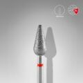 FA101R050/12 ELMAS YUVARLANMIŞ ARMUT FREZE, KIRMIZI, ÇAP 5 MM, ÇALIŞMA KISMI 12 MM