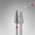 FA101R050/12 ELMAS YUVARLANMIŞ ARMUT FREZE, KIRMIZI, ÇAP 5 MM, ÇALIŞMA KISMI 12 MM