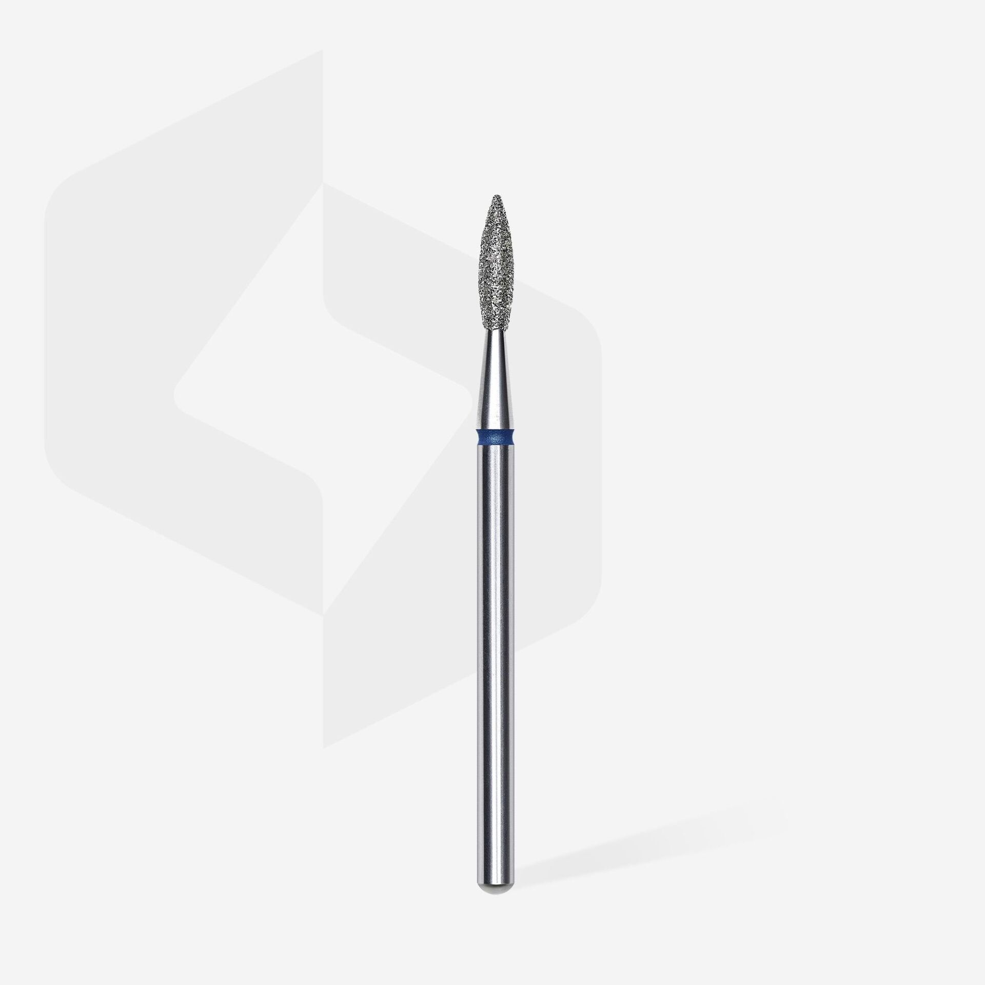 FA11B021/8 ELMAS SİVRİ ALEV FREZE, MAVİ, ÇAP 2,1 MM, ÇALIŞMA KISMI 8 MM