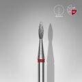 FA11R018/8 ELMAS SİVRİ ALEV FREZE EXPERT, KIRMIZI, ÇAP 1,8 MM, ÇALIŞMA KISMI 8 MM