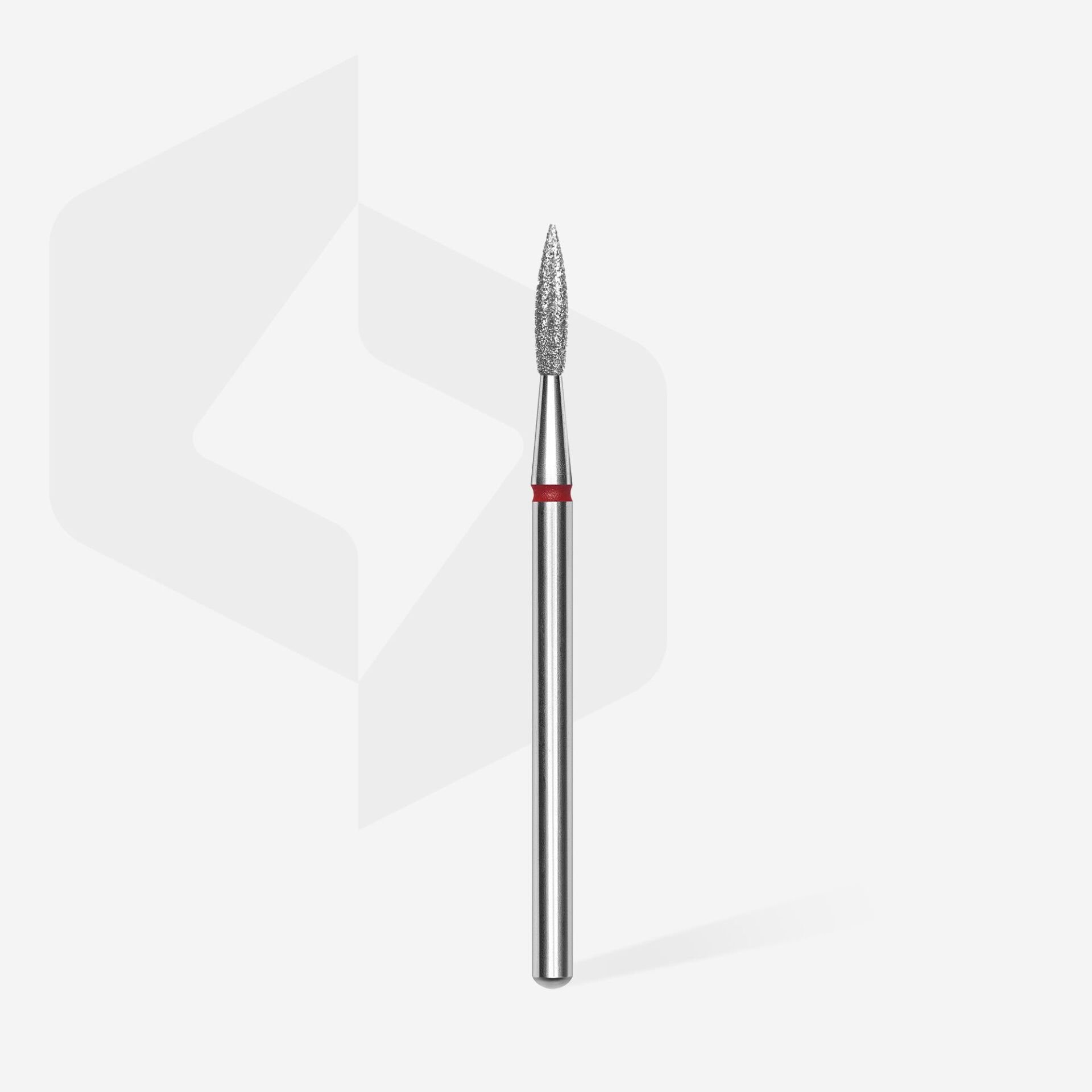 FA11R023/8 ELMAS SİVRİ ALEV FREZE EXPERT, KIRMIZI, ÇAP 2,3 MM, ÇALIŞMA KISMI 8 MM
