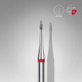FA12R010/3 ELMAS SİVRİ ALEV MİNİ FREZE EXPERT, KIRMIZI, ÇAP 1 MM, ÇALIŞMA KISMI 3 MM