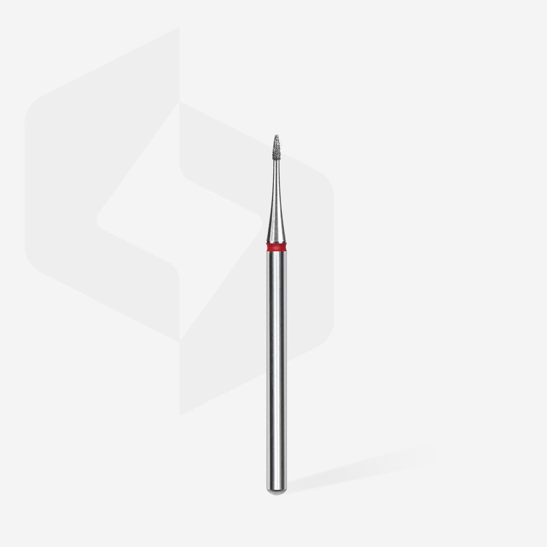 FA12R010/3 ELMAS SİVRİ ALEV MİNİ FREZE EXPERT, KIRMIZI, ÇAP 1 MM, ÇALIŞMA KISMI 3 MM