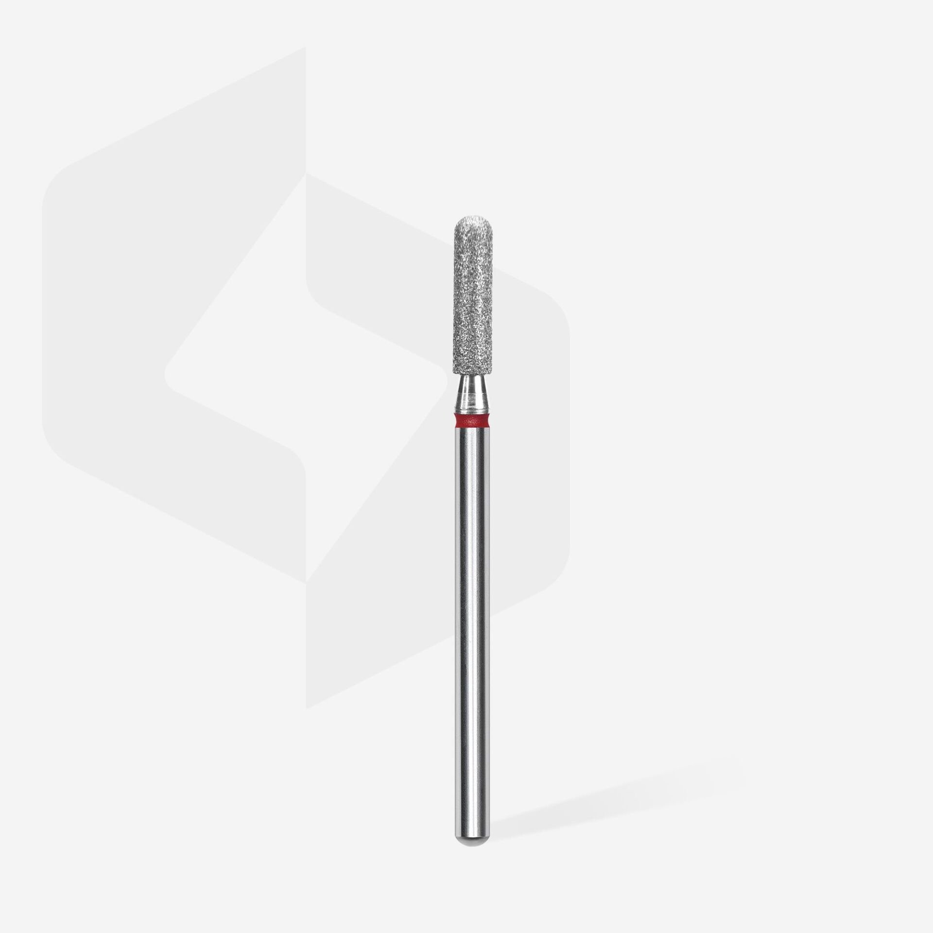 FA30R025/10 ELMAS YUVARLANMIŞ SİLİNDİR FREZE EXPERT, KIRMIZI, ÇAP 2,5 MM, ÇALIŞMA KISMI 10 MM