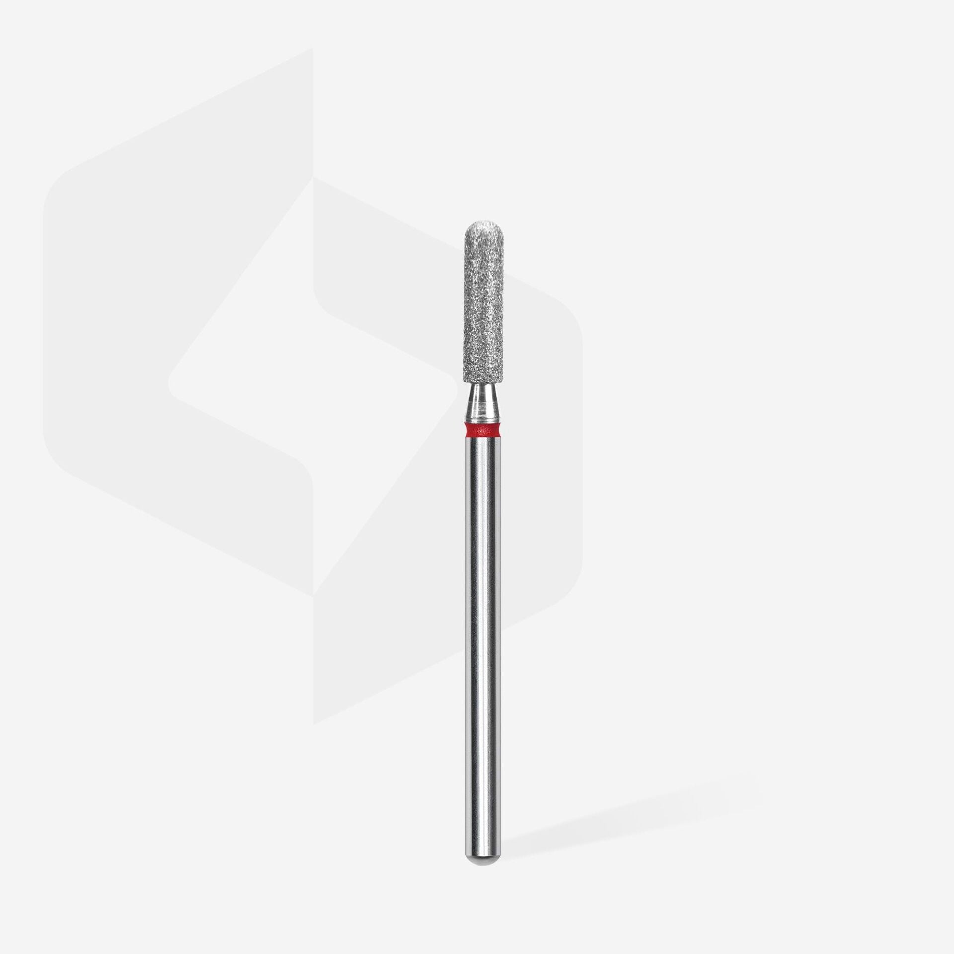 FA30R025/10 ELMAS YUVARLANMIŞ SİLİNDİR FREZE EXPERT, KIRMIZI, ÇAP 2,5 MM, ÇALIŞMA KISMI 10 MM