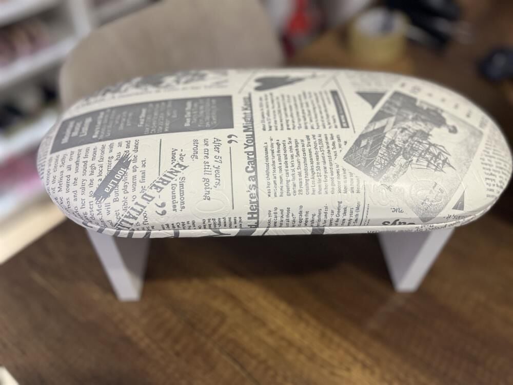 GALA MANİKÜR SEHPASI TASARIM GAZETE KAĞIDI