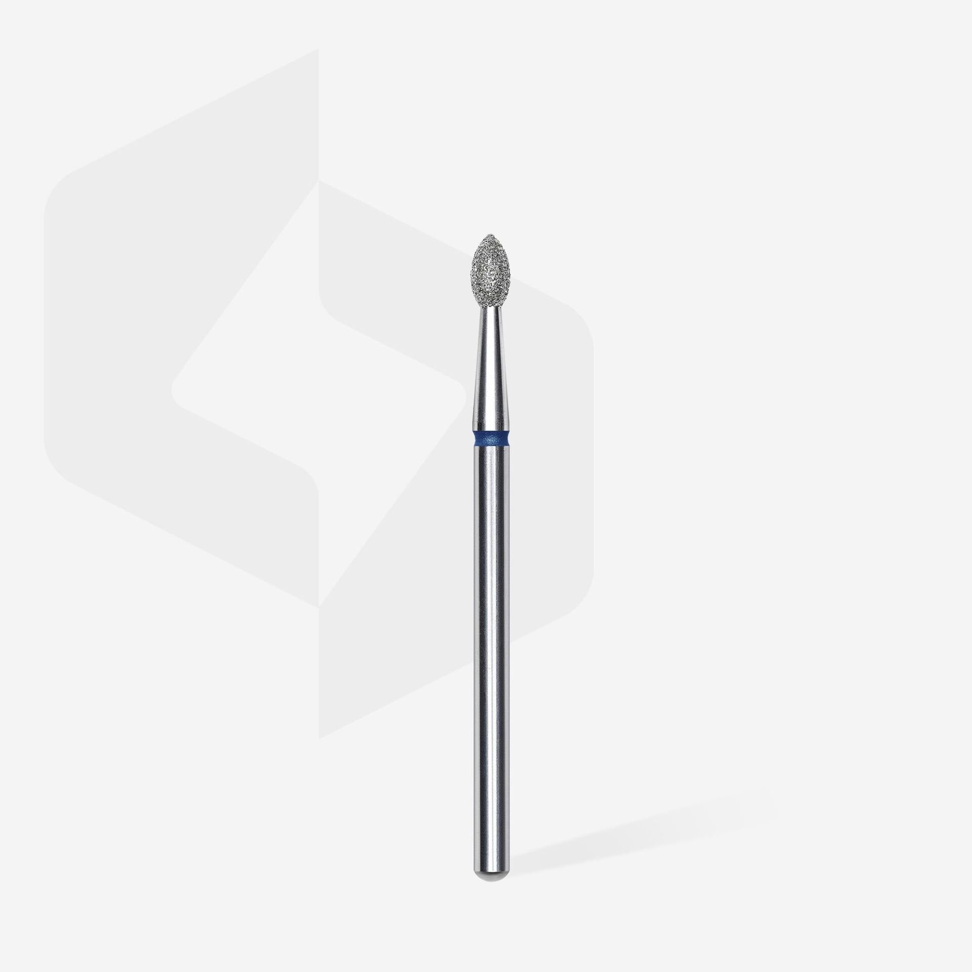FA60B025/4.5 ELMAS SİVRİ TOMURCUK FREZE UCU, MAVİ, ÇAP 2,5 MM, ÇALIŞMA KISMI 4,5 MM