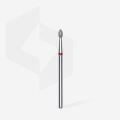 FA60R025/4.5 ELMAS SİVRİ TOMURCUK FREZE UCU, KIRMIZI, ÇAP 2,5 MM, ÇALIŞMA KISMI 4,5 MM