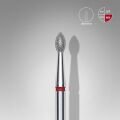 FA60R025/4.5 ELMAS SİVRİ TOMURCUK FREZE UCU, KIRMIZI, ÇAP 2,5 MM, ÇALIŞMA KISMI 4,5 MM