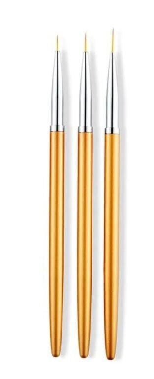 3 'LÜ GOLD NAİL ART FIRÇA SETİ