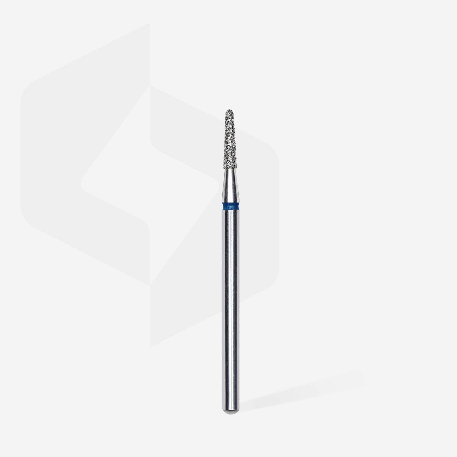 FA70B018/8 ELMAS KESİK KONİ FREZE, MAVİ, ÇAP 1,8 MM, ÇALIŞMA KISMI 8 MM