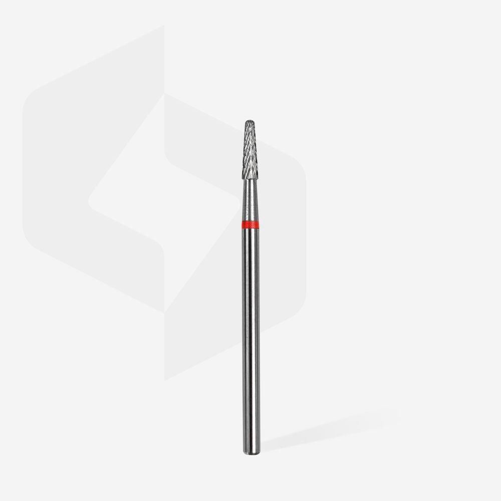FT71R023/8 SERT ALAŞIM KONİ FREZE, KIRMIZI, ÇAP 2,3 MM / ÇALIŞMA KISMI 8 MM