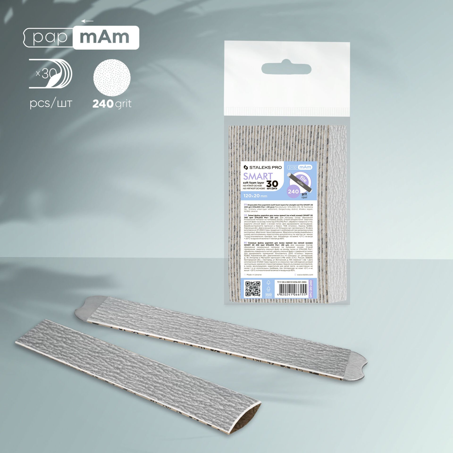 DFC-20-240 SMART 20 PapmAm Yedek Törpüler, 240 Grit (30 Adet)