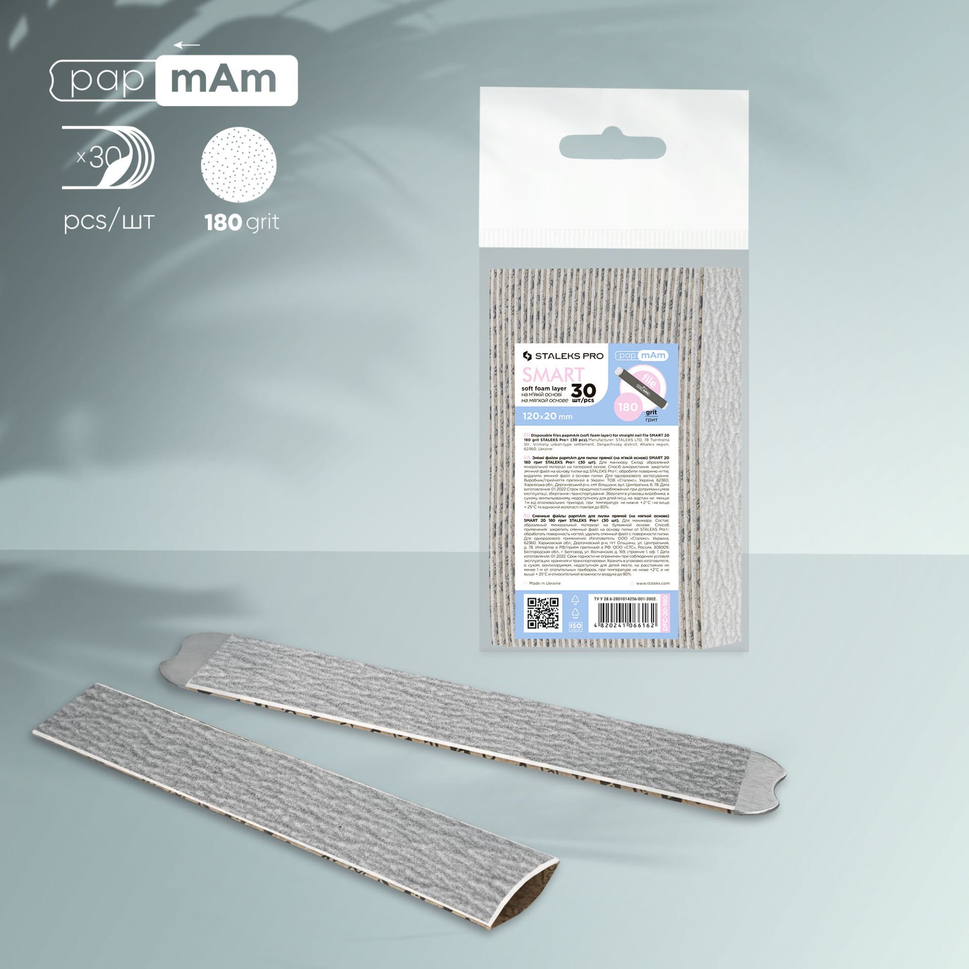 DFC-20-180 SMART 20 PapmAm Yedek Törpüler, 180 Grit (30 Adet)