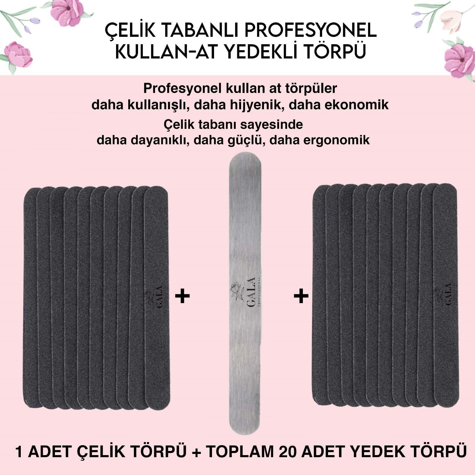 DÜZ ÇELİK TABAN + 20 YEDEK (180 SERTLİK)