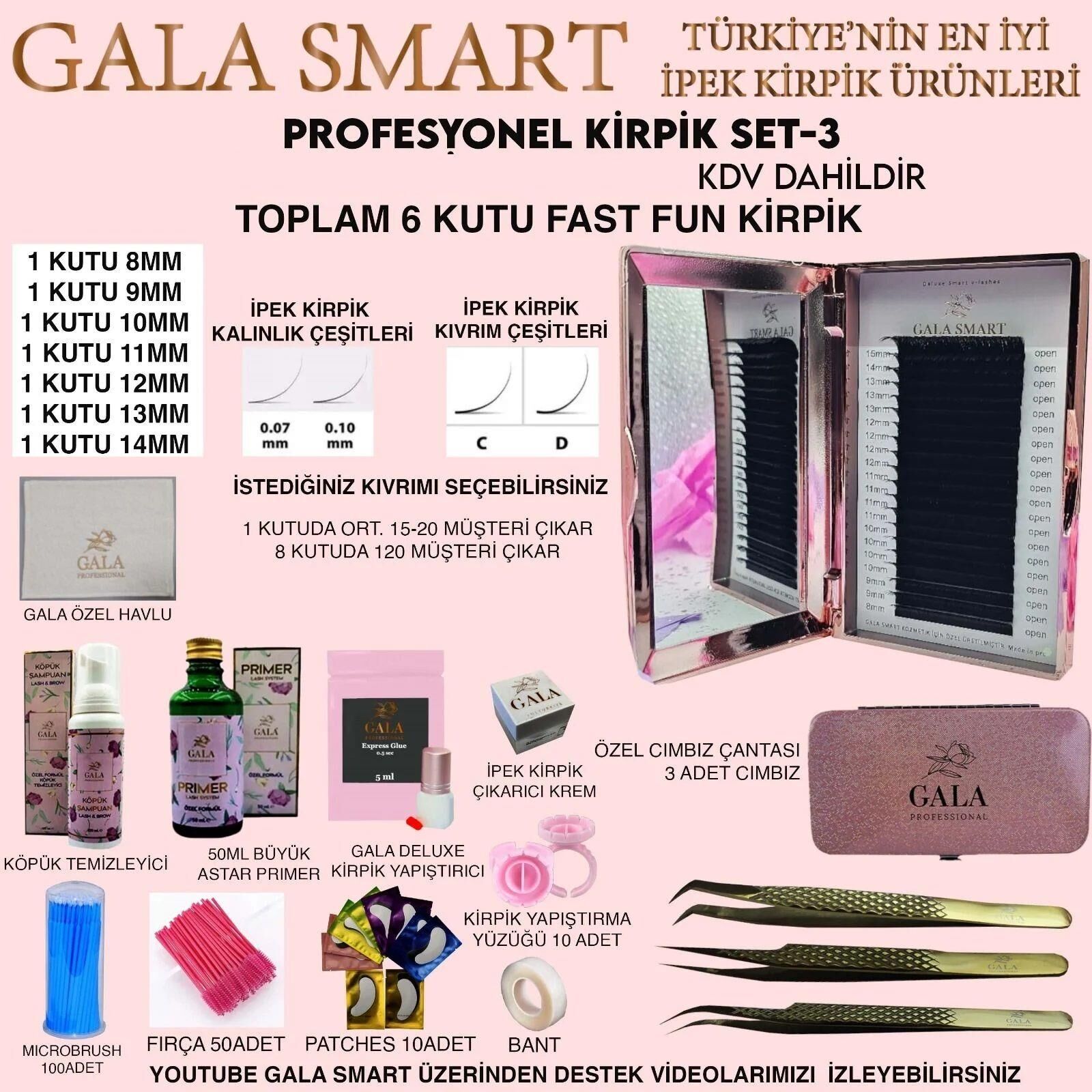 PROFESYONEL KİRPİK SET 3