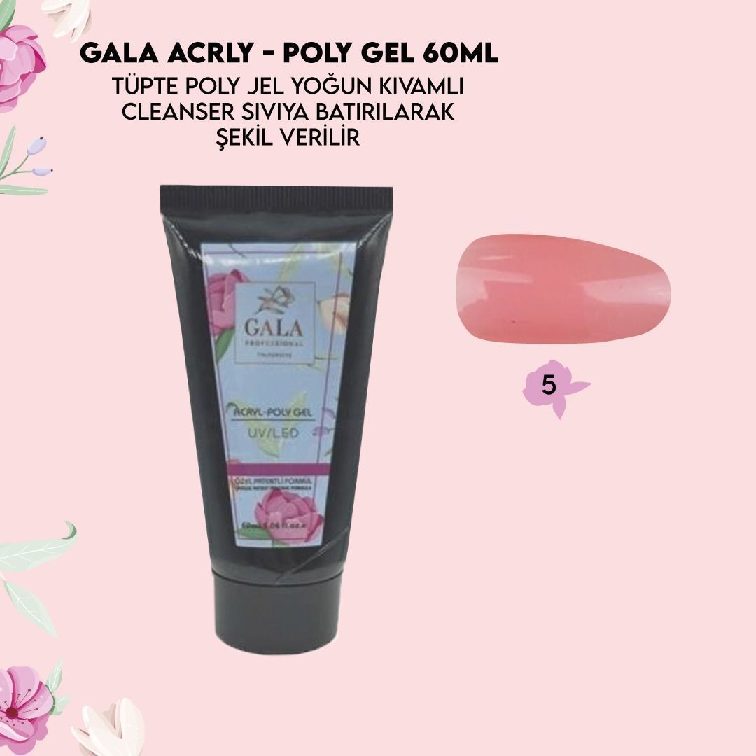 GALA 60 ML ARCLY POLY JEL NO:05 DOĞAL PEMBE