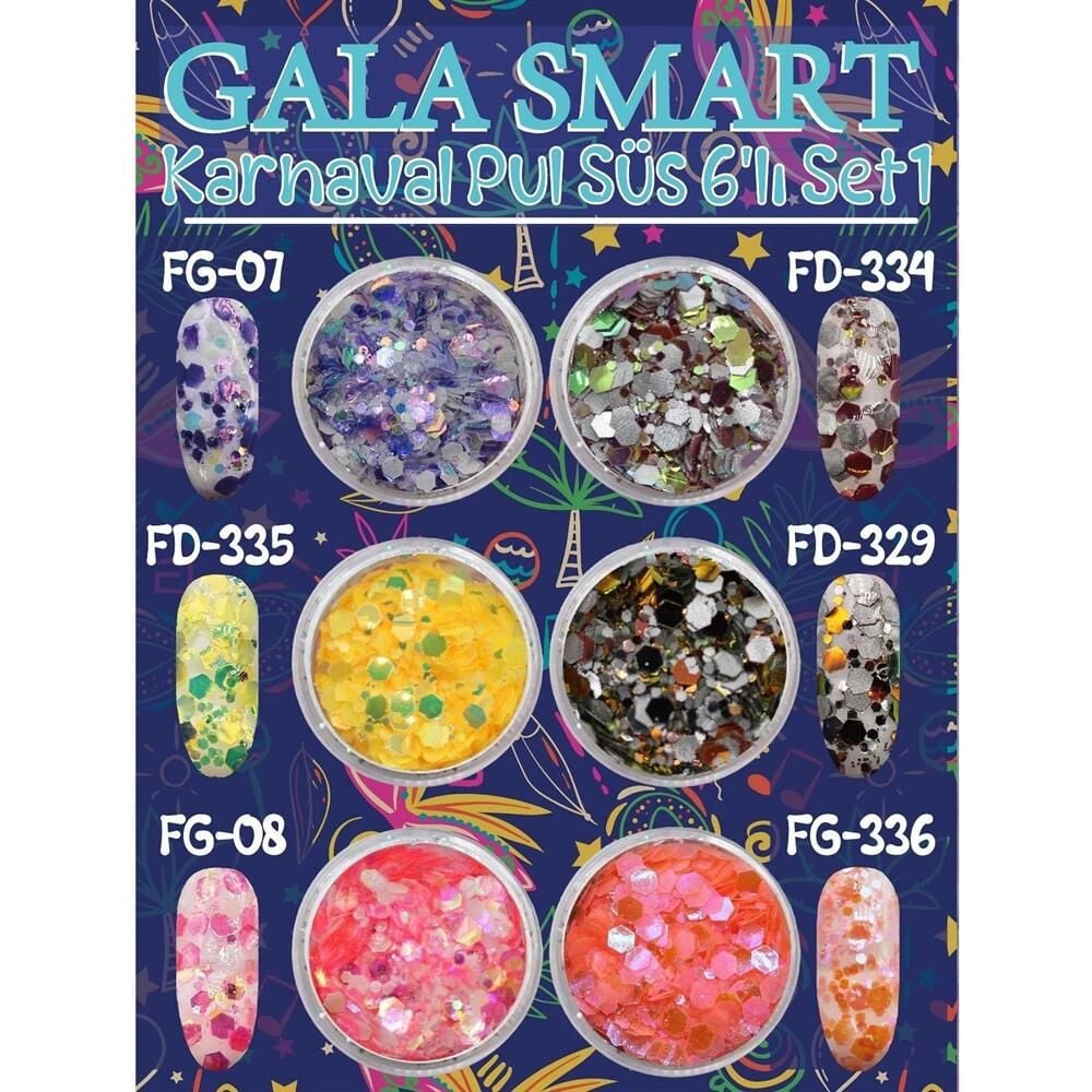 KARNAVAL PUL SÜS 6 LI SET-1