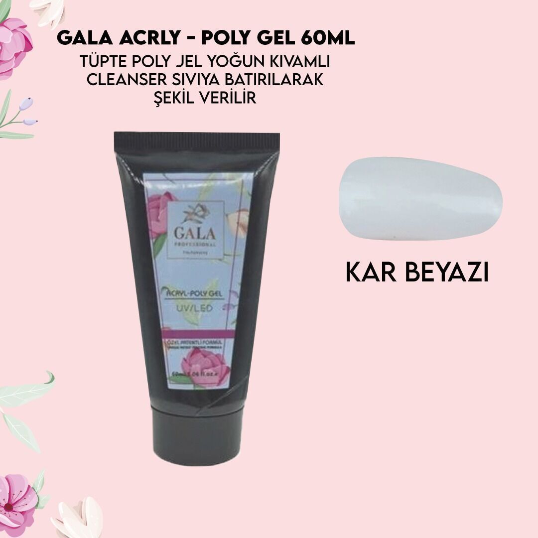 GALA 60 ML ARCLY POLY JEL NO:15 KAR BEYAZ