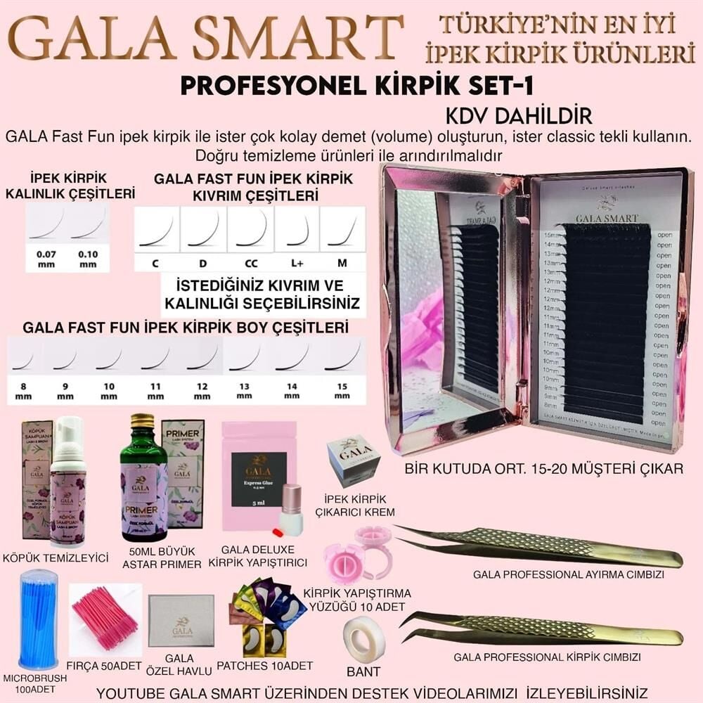 PROFESYONEL KİRPİK SET 1