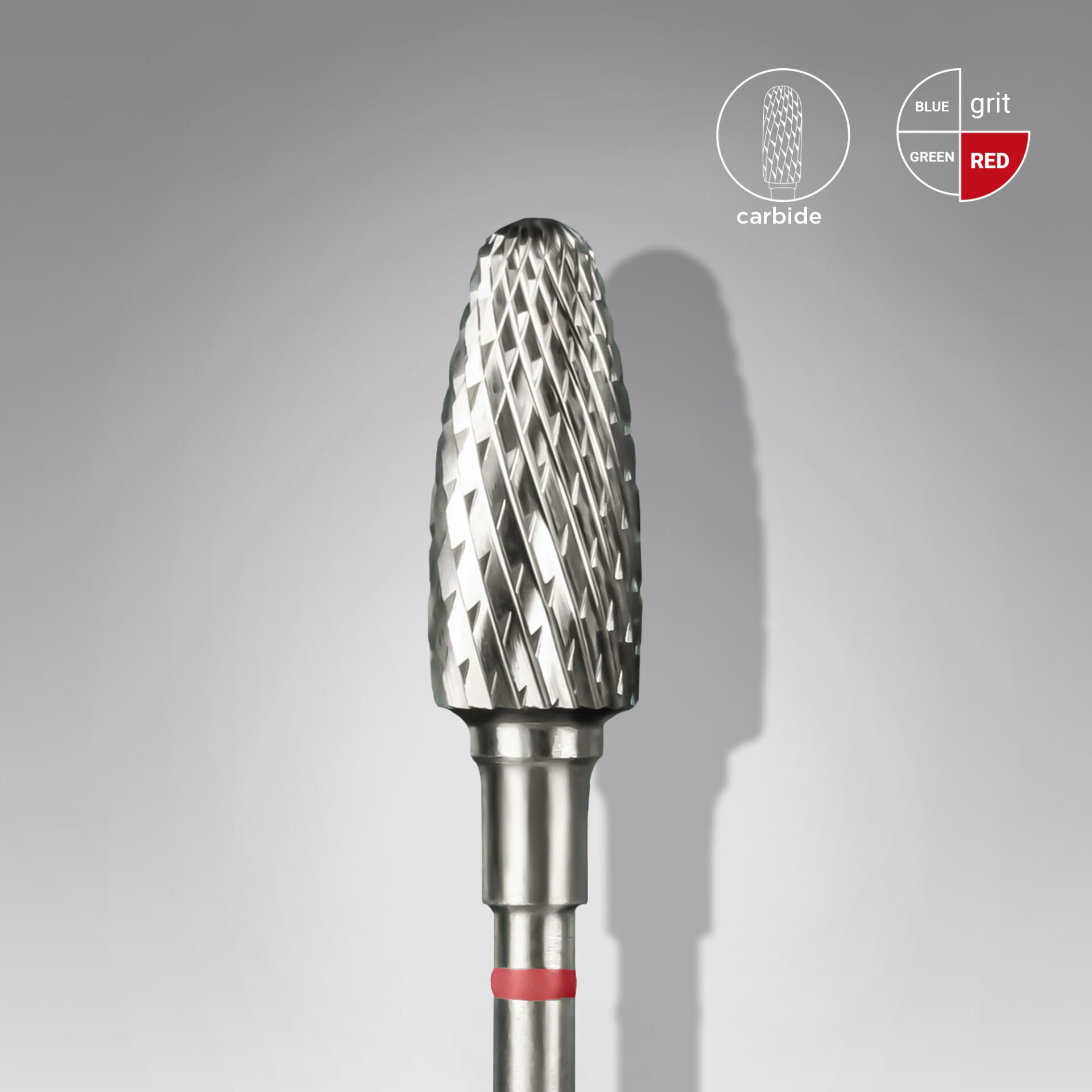 FT90R050/13 Sert Alaşım Mısır Freze, Kırmızı, Çap 5 mm / Çalışma Kısmı 13 mm