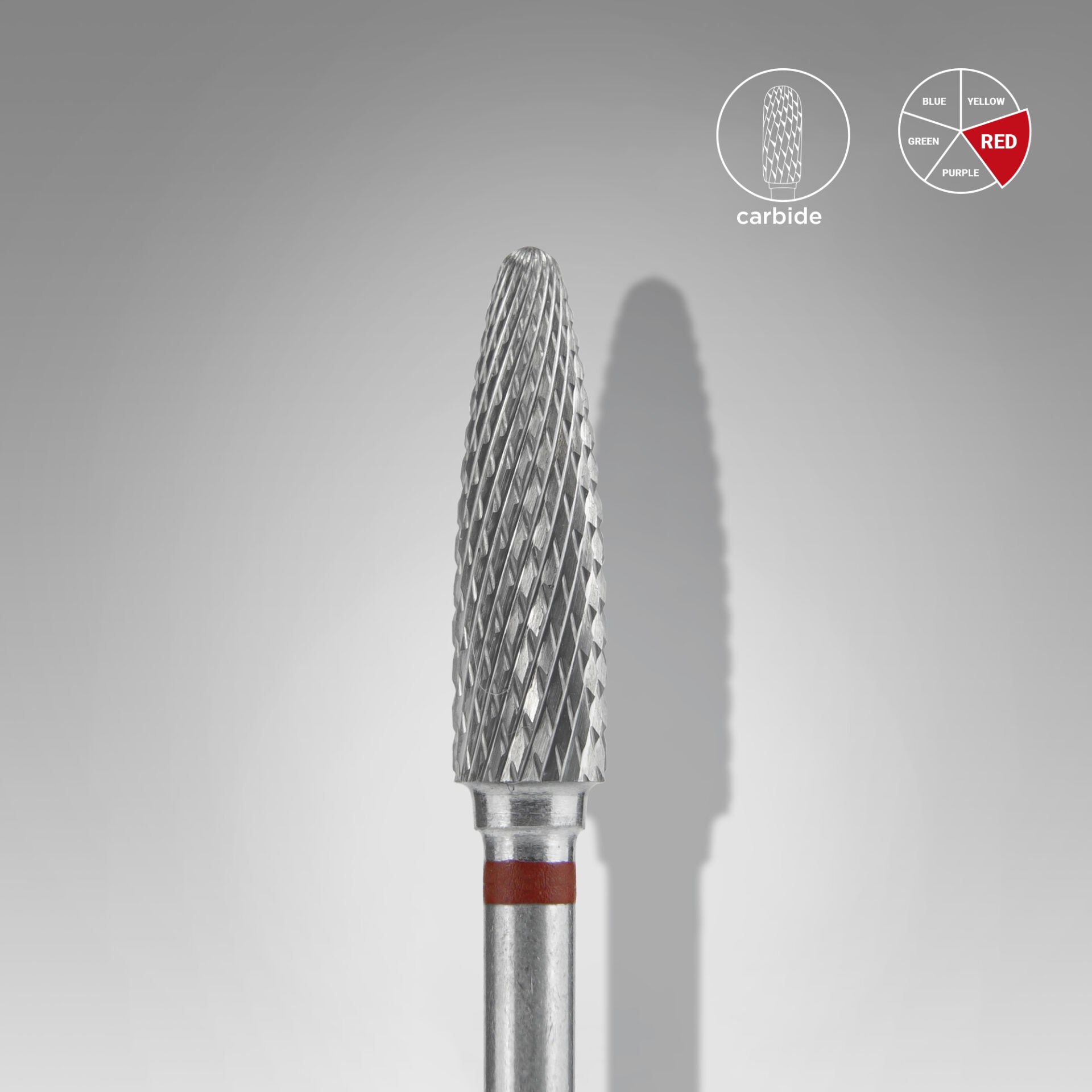 FT90R040/14 Sert Alaşım Mısır Freze EXPERT, Kırmızı, Çap 4 mm / Çalışma Kısmı 14 mm