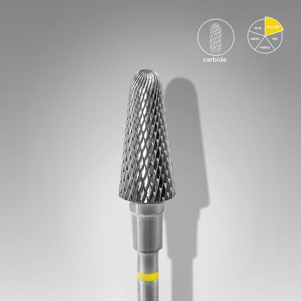 FT70Y060/14 Sert Alaşım Kesik Koni Freze, Sarı, Çap 6 mm / Çalışma Kısmı 14 mm