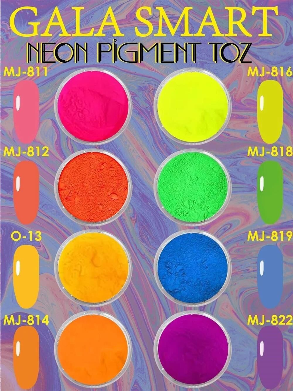 NEON PİGMENT TOZ SET - 8 Lİ PAKET