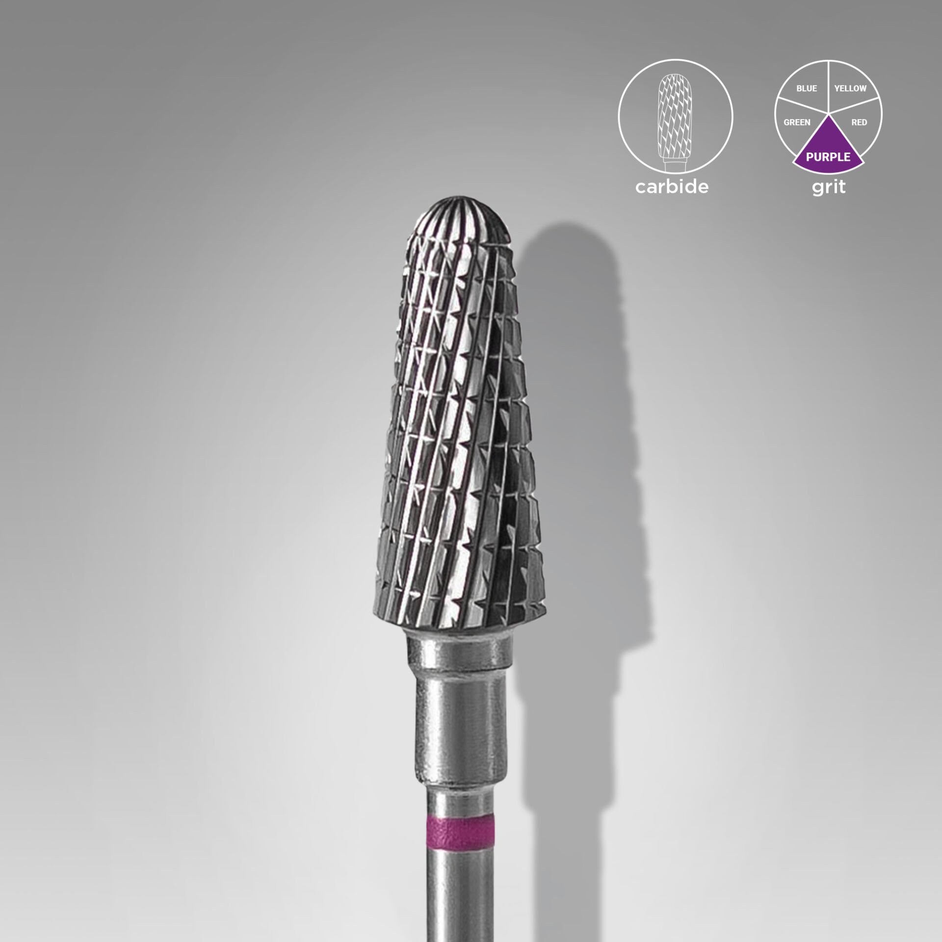 FT70V060/14 Sert Alaşım Kesik Koni Freze, Mor, Çap 6 mm / Çalışma Kısmı 14 mm