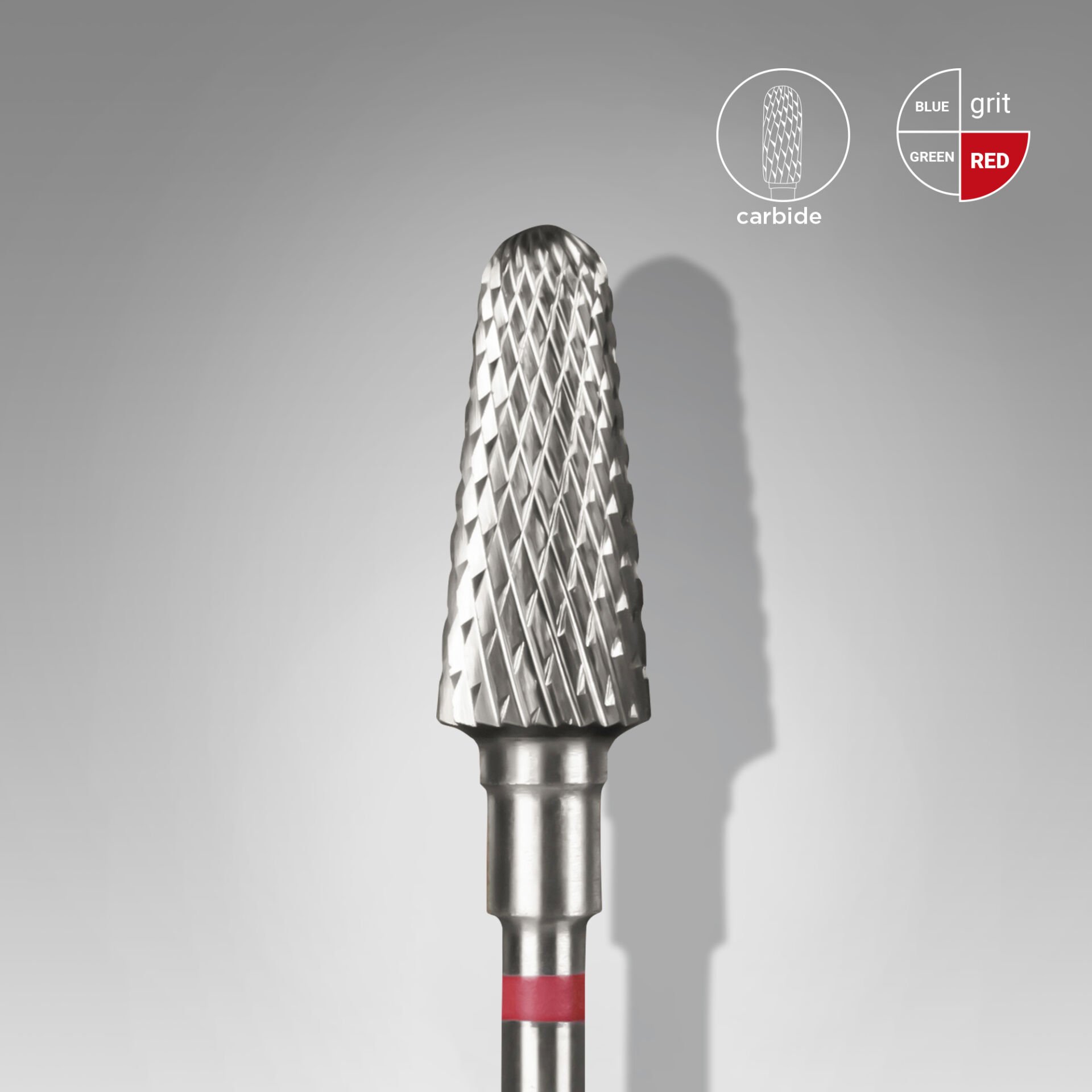 FT70R060/14 Sert Alaşım Kesik Koni Freze, Kırmızı, Çap 6 mm / Çalışma Kısmı 14 mm, Adet