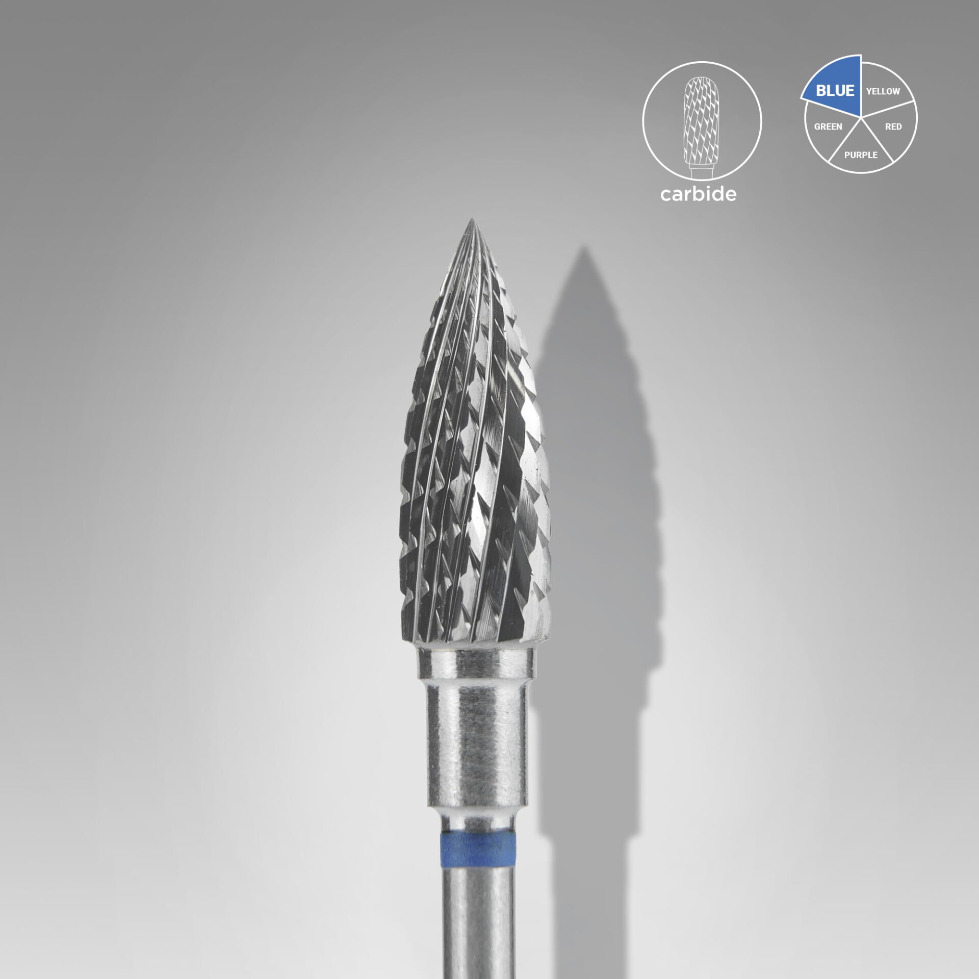 FT10B050/13.5 Sert Alaşım Alev Freze EXPERT, Mavi, Çap 5 mm / Çalışma Kısmı 13,5 mm
