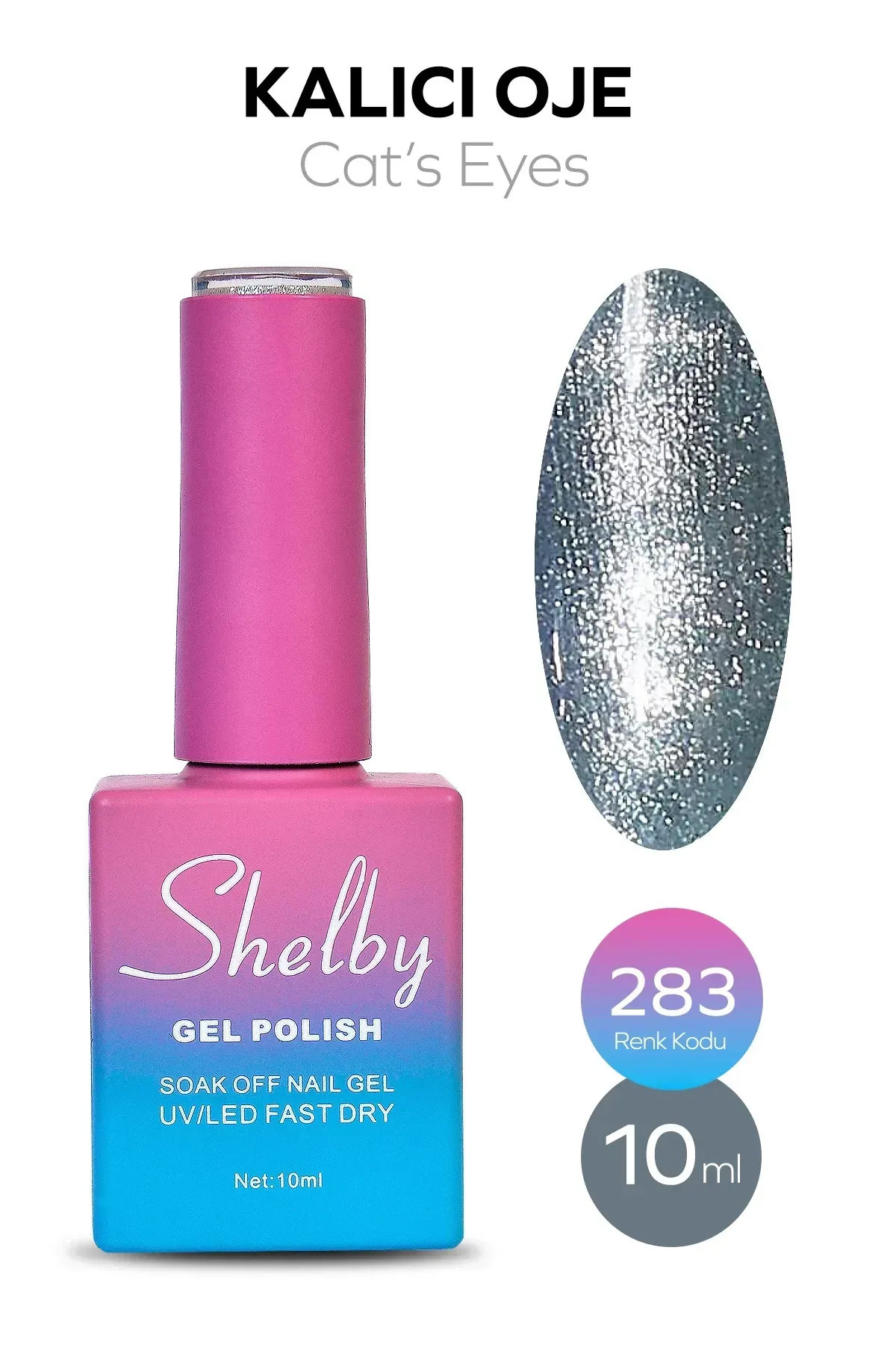 SHELBY 10 ML. A283 KEDİ GÖZÜ KALICI OJE