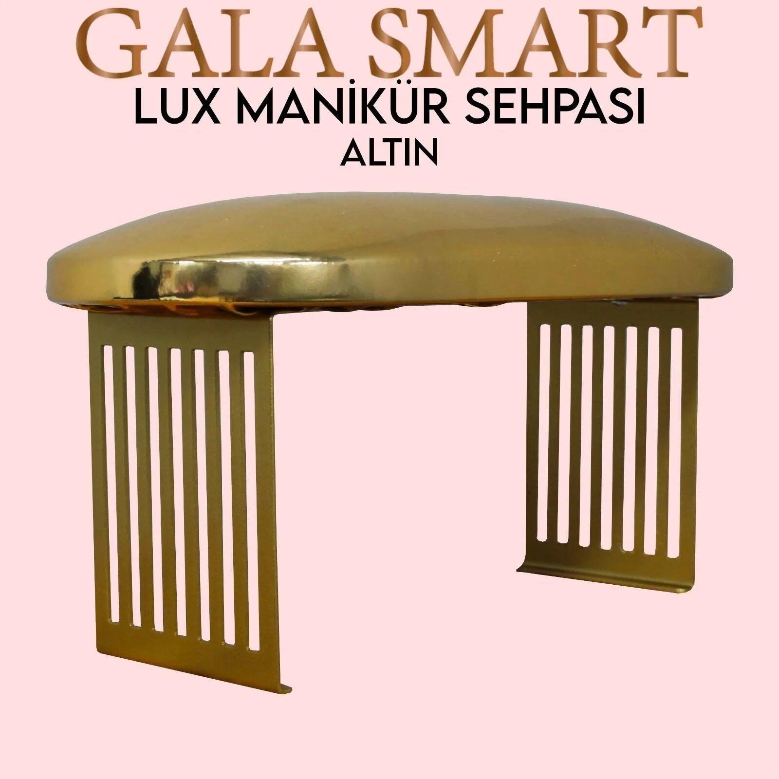MANİKÜR SEHPASI METAL AYAKLI ÖZEL MODEL - ALTIN RENK