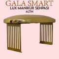 MANİKÜR SEHPASI METAL AYAKLI ÖZEL MODEL - ALTIN RENK