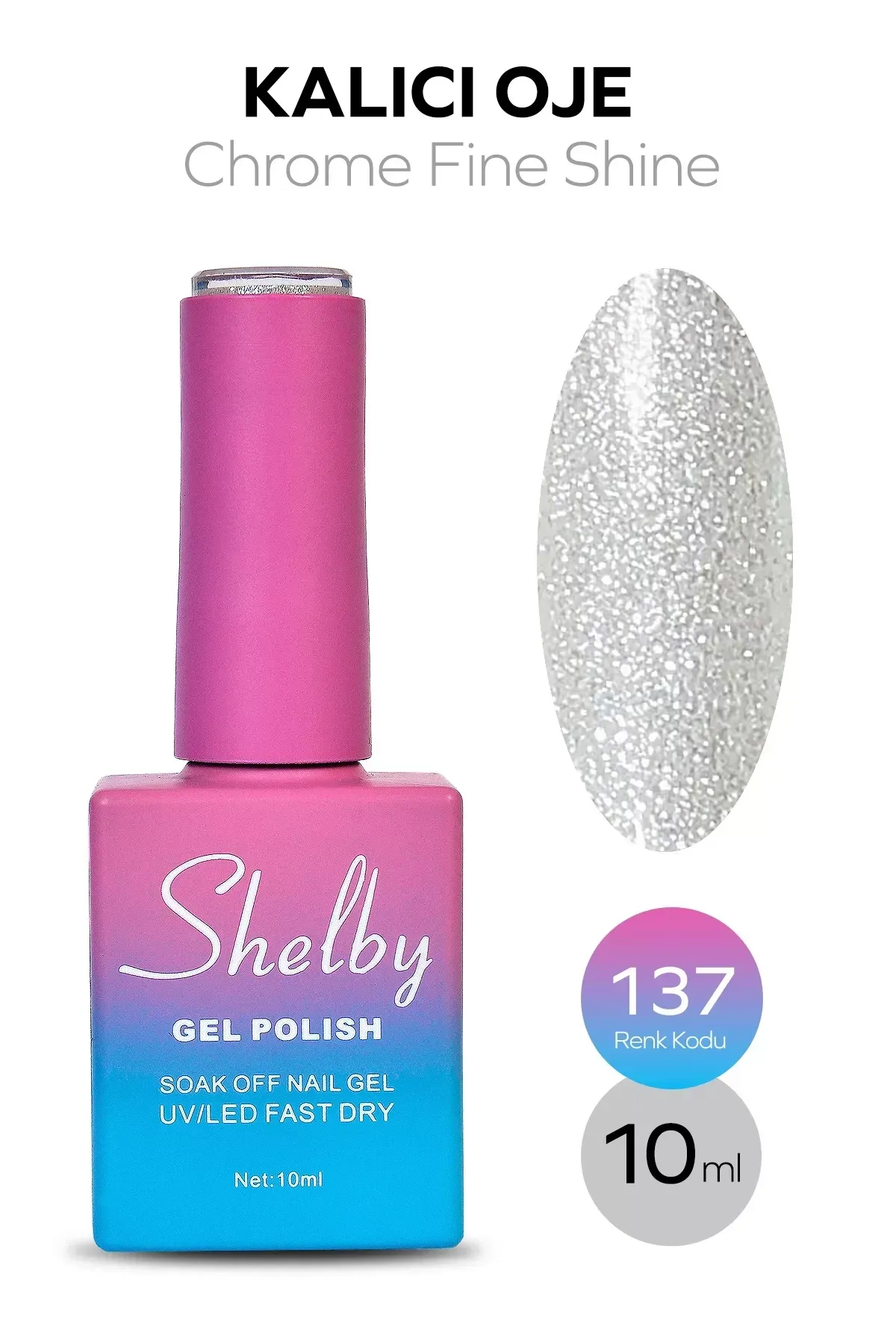 SHELBY 10 ML. A137 İNCİ TOZU KROM KALICI OJE