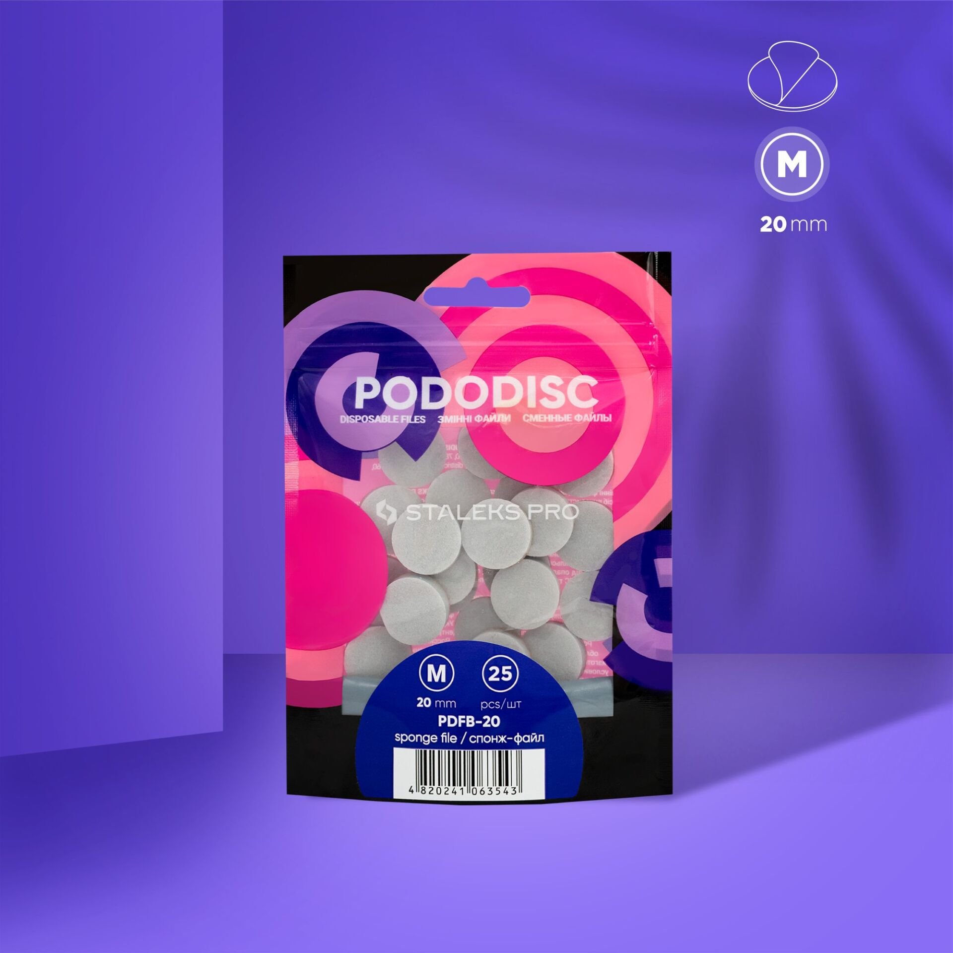 PDFB-20 PODODISC STALEKS PRO M Pedikür Disk İçin Sünger Törpüler (25 Adet)