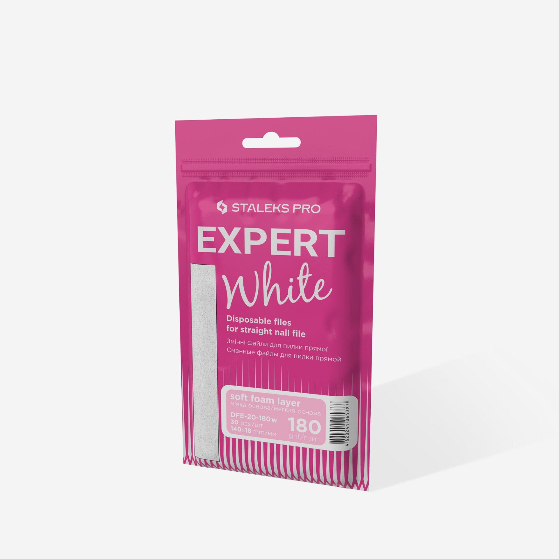 DFE-20-180W EXPERT 20 DÜZ TÖRPÜ İÇİN YEDEK YUMUŞAK TABANLI BEYAZ TÖRPÜLER, 180 GRİT (30 ADET)