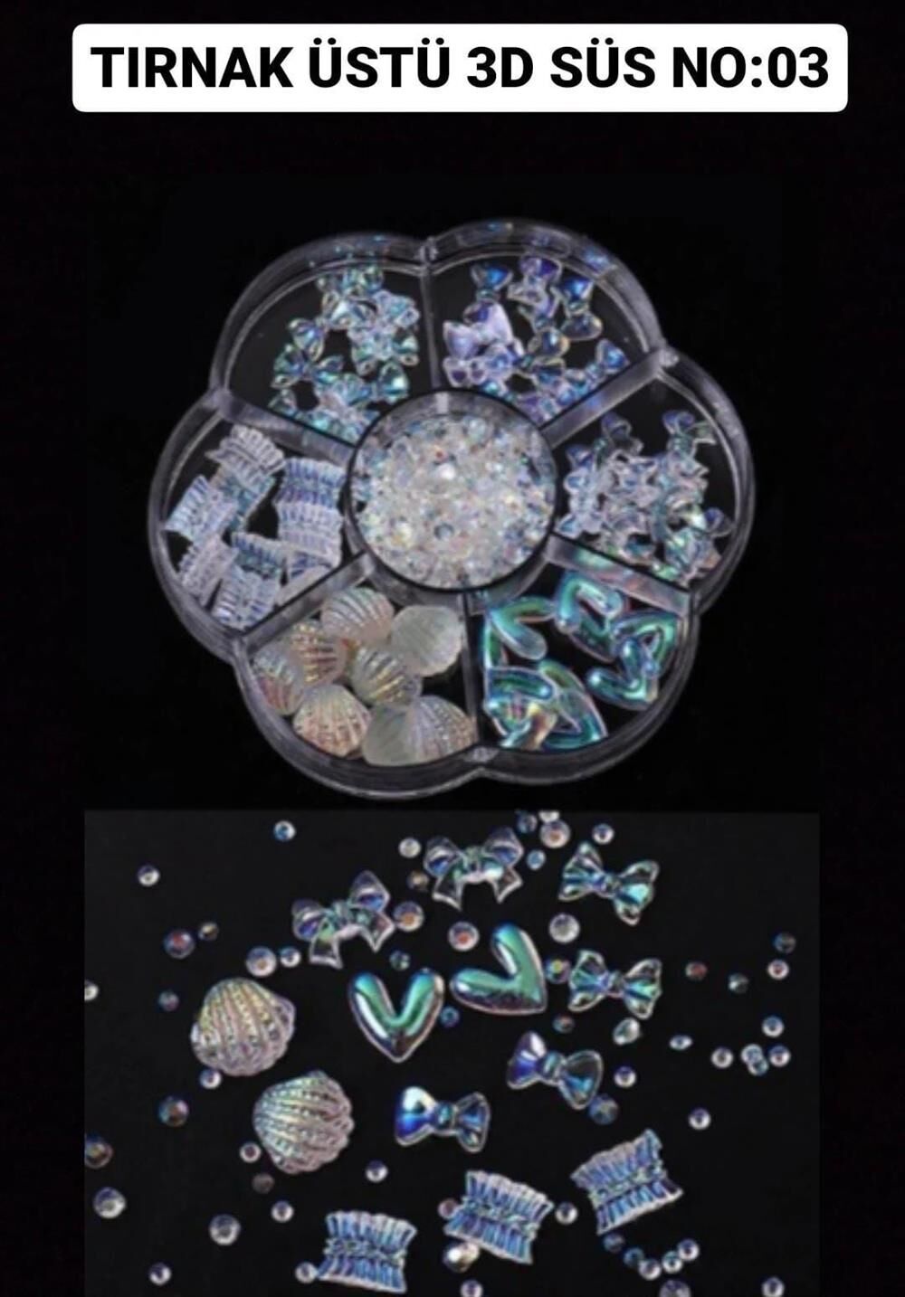 TIRNAK ÜSTÜ 3D ÇARM SÜS NO:3