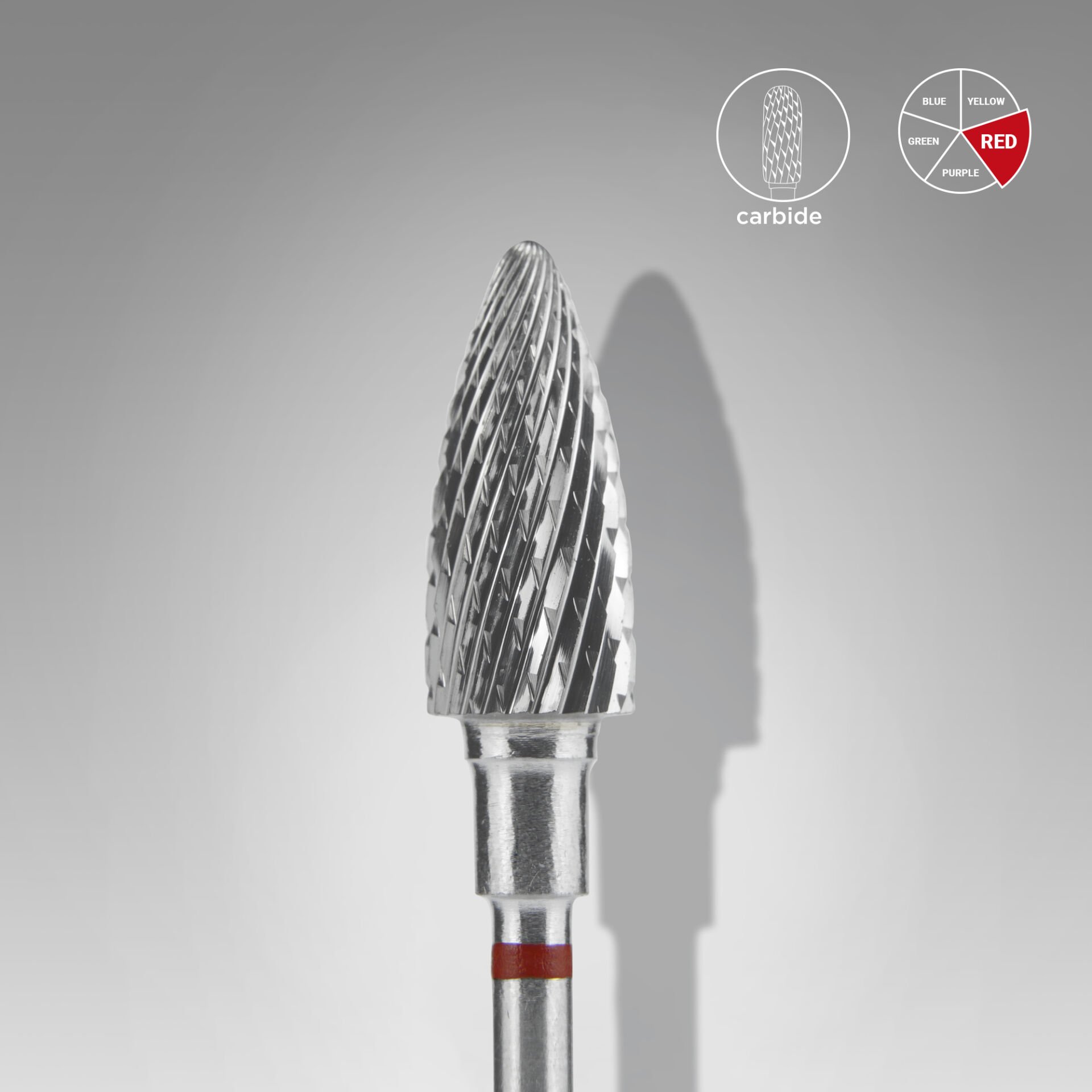 FT110R060/14 EXPERT sert alaşım kozalak freze,kırmızı, çap 6 mm / çalışma kısmı 14 mm