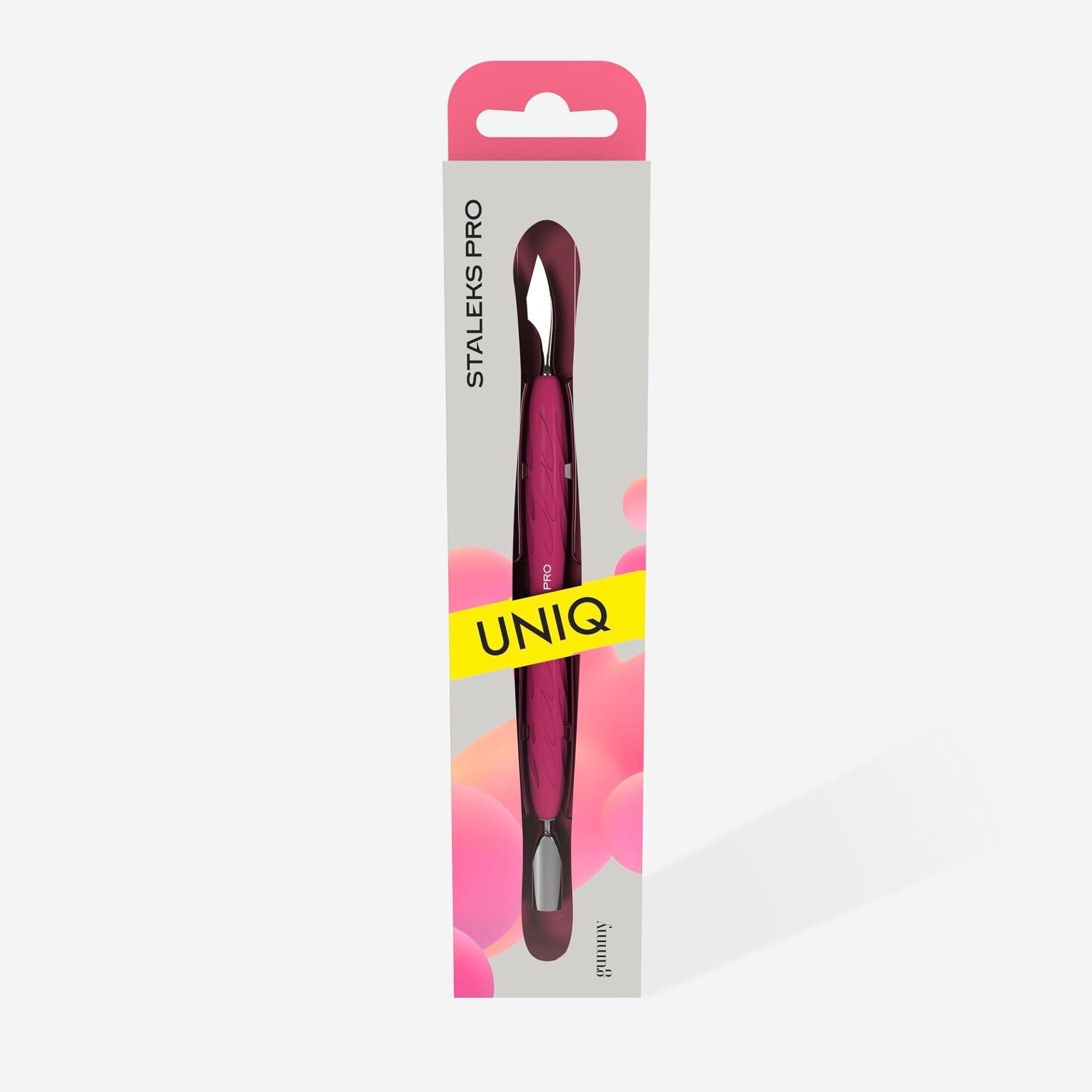 PQ-10/3 ''Gummy'' UNIQ 10 TYPE 3 Silikon Saplı Tırnak Eti İtici (Dar Yuvarlak İtici + Üçgen Üç)