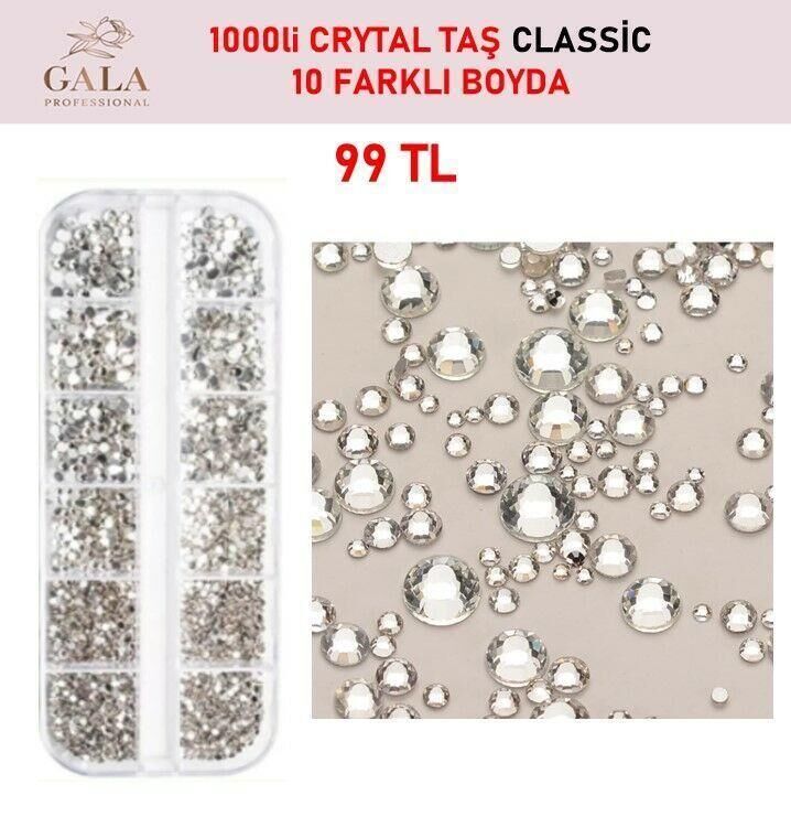 CRYSTAL TAŞ 1000 Lİ 10 FARKLI BOY