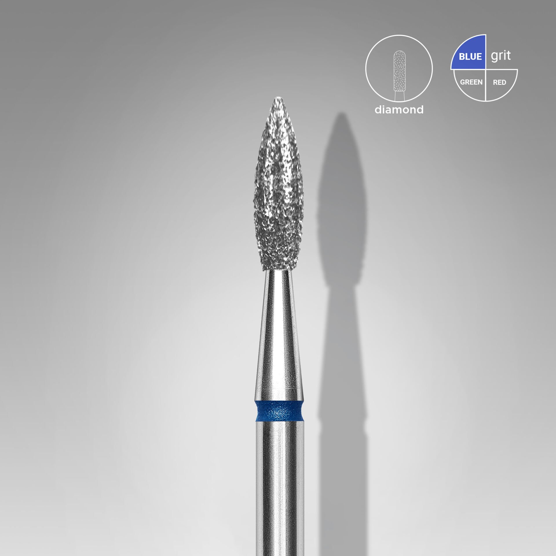 FA11B023/8 EXPERT elmas sivri alev freze ,mavi , çap 2,3 mm / çalışma kısmı 8 mm