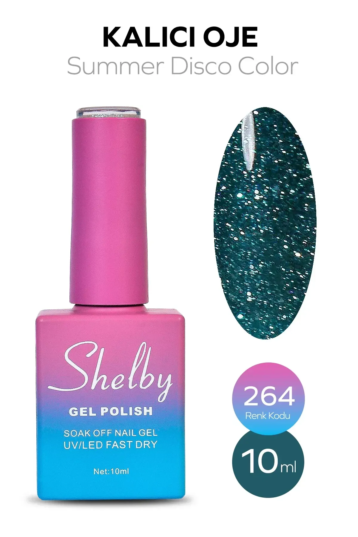 SHELBY 10 ML. A264 DİSKO YAZ RENK KALICI OJE