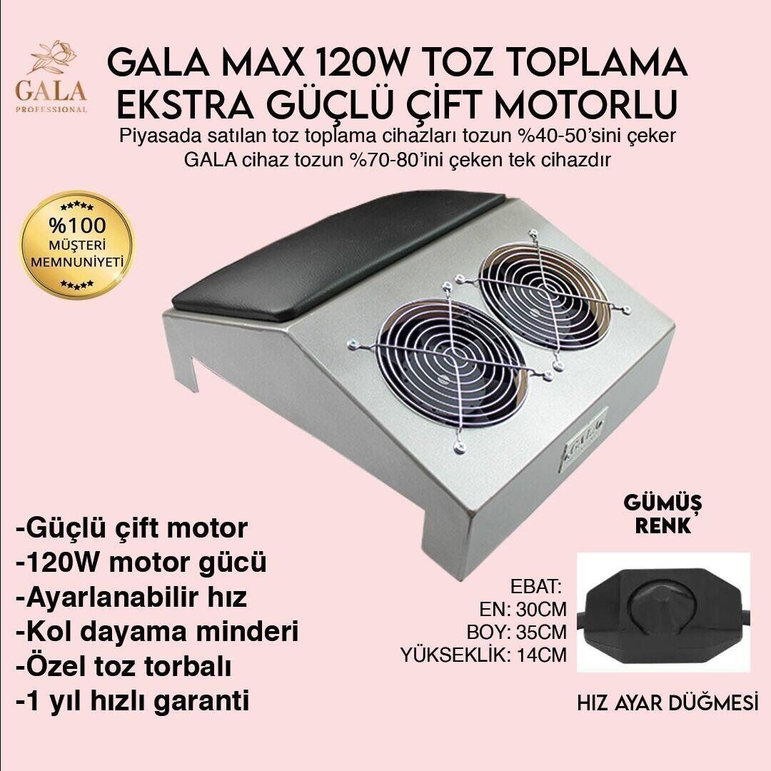 GALA 120 W TOZ TOPLAMA GÜMÜŞ GRİ METAL