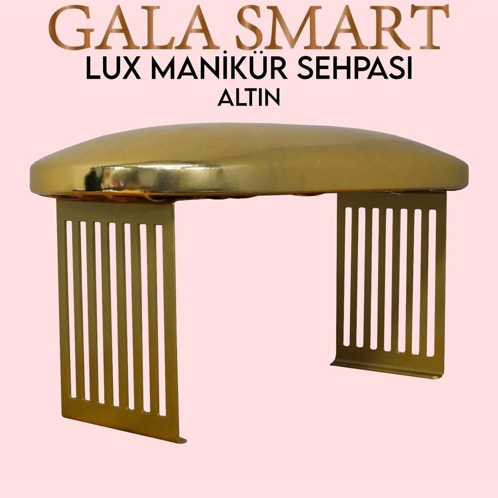 MANİKÜR SEHPASI METAL AYAKLI ÖZEL MODEL - ALTIN RENK